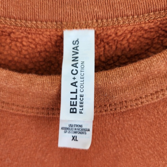 Starbucks Embossed Logo Sweatshirt Mens XL Burnt Orange Fleece Raglan - Picture 4 of 8